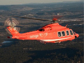 Local Input~  UNDATED -- A handout photo of an Ornge AW139 helicopter used for air ambulance service in Ontario.   Full name of helicopter make is AugustaWestland. CREDIT: HANDOUT/ORNGE (source: Laurelle Knox - Internal Communications Officer, 647.428.2024 tel, 647.278.8555 cel, Laurelle Knox Šlknox@ornge.ca&ampgt; )/pws ORG XMIT: POS2013042419573170