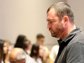 Innes Coun. Jody Mitic, pictured here during the Oct. 11, 2017 council meeting, said in a radio interview on Tuesday that he has been battling depression and alcohol addiction.