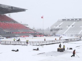 It was a snowy day at TD Place and the outdoor NHL rink, December 12, 2017.