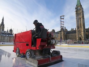 Travis O'Donnell, zamboni driver on the Canada 150 rink on Parliament Hill, December 11, 2017.