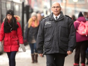 Maj. Gerry Blais is one of the hundreds of veterans working as commissionaires over Christmas and Boxing Day in the city.