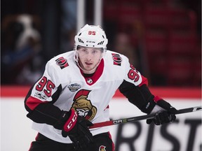 STOCKHOLM, SWEDEN - NOVEMBER 10: Matt Duchene #95 of Ottawa Senators during the 2017 SAP NHL Global Series match between Ottawa Senators and Colorado Avalanche at Ericsson Globe on November 10, 2017 in Stockholm, .