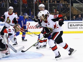 Erik Karlsson of the Senators is in an extended scoring drought, with no points in his past nine games going into Wednesday's contest at Anaheim.