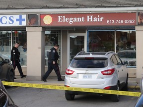 Scene of the stabbing on Montreal road.