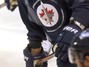 Winnipeg Jets Mark Schiefele left the game with an injury last night. (Chris Procaylo/Winnipeg Sun)