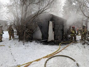 Ottawa Fire on scene of a Working Fire at 78 Colonel Murray Street in Richmond. Fire is in a large detached garage and was well involved on arrival. Quick work prevented fire spread to the house approximately 3 meters away. No injuries reported.
