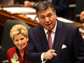 Minister of Finance Charles Sousa gives the fall economic update in Toronto on November 14, 2017.