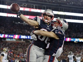 New England Patriots wide receiver Danny Amendola (left) was once cut by the Eagles. (AP PHOTO)
