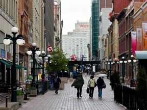 View of Sparks Street looking east from Bank Street.