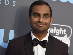 Aziz Ansari arrives at the 23rd annual Critics' Choice Awards at the Barker Hangar on Thursday, Jan. 11, 2018, in Santa Monica, Calif. (Jordan Strauss/Invision/AP)