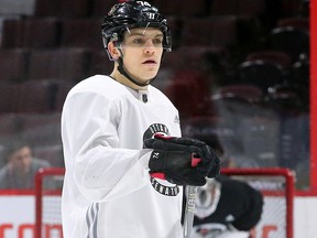 Mark Borowiecki, who's been out with a concussion for a couple of months, was on the ice as the Ottawa Senators practiced at Canadian Tire Centre.