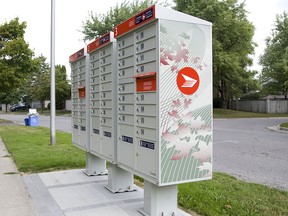 Decorated community mailboxes in London, Ont. on Monday August 31, 2015. (Derek Ruttan/Postmedia Network)