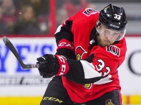 Senators defenceman Fredrik Claesson again won the hardest-shot competition in the team's skills event on Sunday. After missing two games because of a suspension, Claesson is eligible to return to action Wednesday at Detroit.