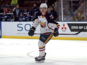 Barrie Colts forward Andrei Svechnikov in action against the Mississauga Steelheads at the Hershey Centre in Mississauga on Jan. 19.