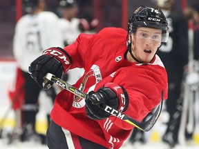 Thomas Chabot was told on Thursday he could get his own place in Ottawa, meaning he's expected to spend the rest of this season with the NHL Senators. Jean Levac/Postmedia