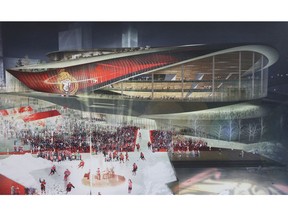 The RendezVous LeBreton proposal is partially seen here in architectural renderings.