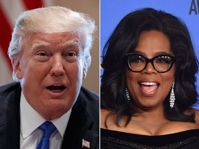 Donald Trump and Oprah Winfrey. (AP/Getty Images)