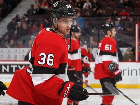 Colin White turns 21 on Tuesday when the Senators visit the Carolina Hurricanes.
(Getty Images)