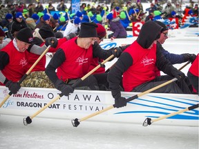 The second annual Winterlude Ottawa Ice Dragon Boat Festival was held on Dow's Lake on Saturday, Feb. 10, 2018.