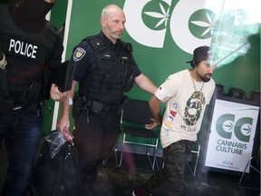 Ottawa Police raided Cannabis Culture on Bank Street in Ottawa for the second time on Oct. 3, 2017.