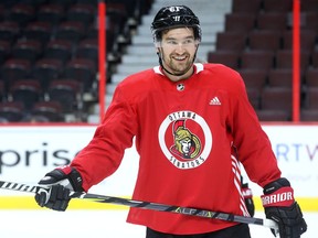 Mark Stone remained out of the lineup for Tuesday's contest against the Devils, hopes to return Thursday night against the Predators. Julie Oliver/Postmedia