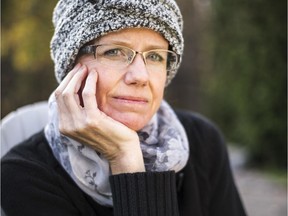 Carolyn Pol, a 51-year-old cancer patient, photographed in her backyard on Oct. 27, 2017. Pol died this week.