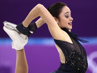 Kaetlyn Osmond of Canada competes in the figure skating team event women's short program on Sunday.