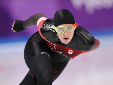 Ivanie Blondin of Ottawa in action during her race in the women's 3,000m speed skating event on Saturday. Jean Levac/Postmedia