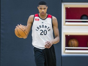 Bruno Caboclo during a Toronto Raptors practice at the BioSteel Centre on March 15, 2017