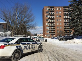 Gatineau police were investigating an apartment complex on Radisson Street in the Mont-Bleu district on Saturday after a bullet went through the balcony window of a unit on nearby Tassé Street, injuring a young woman who was struck by flying glass.