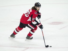 Senators defenceman Erik Karlsson remains under contract until July 1, 2019, but can't formally discuss terms of a possible extension until July 1 this year. THE CANADIAN PRESS/Adrian Wyld