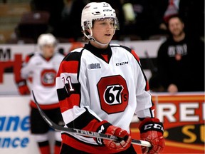 Ottawa 67s player Kody Clark