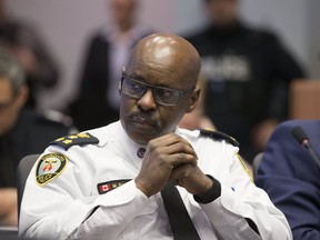 Toronto Police Chief Mark Saunders attends the Toronto Police Board meets today at Toronto Police Services Headquarters, on Thursday February 22, 2018.