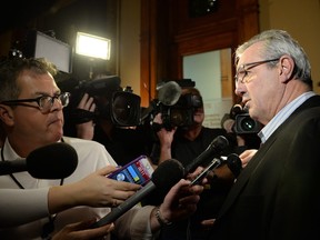 Ontario PC party MPP Randy Hillier arrives for a meeting to pick an interim leader to lead them into the June provincial election at Queen's Park in Toronto on Friday, January 26, 2018. THE CANADIAN PRESS/Nathan Denette