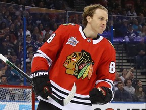 Tim Stuetzle has been compared to Patrick Kane (pictured) of the Chicago Blackhawks.