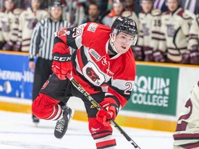 Shaw Boomhower, suspended for a total of 12 games by the OHL, will be able to rejoin the 67's lineup for a March 15 game at Barrie. Valerie Wutti/Blitzen Photography/OSEG