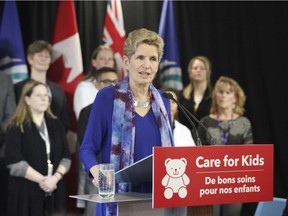 Ontario Premier Kathleen Wynne makes an announcement at CHEO in Ottawa on Thursday, March 15, 2018.