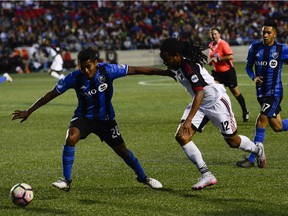 Shamit Shome (28) played at TD Place stadium in Ottawa with the Impact in a July 2017 friendly against Fury FC.