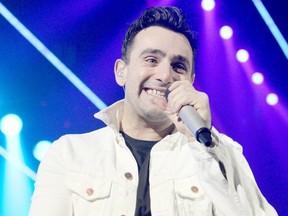 Jacob Hoggard, singer of pop-rock band Hedley sings at Revolution Place as part of the Cageless Tour on Friday, Feb. 9 2018 in Grande Prairie.