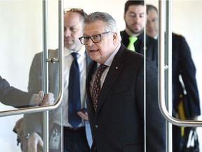 Minister of Public Safety and Emergency Preparedness Ralph Goodale arrives to appear before the Standing Committee on Public Safety and National Security, in Ottawa on Thursday, March 1, 2018. Goodale is expected to answer questions about how Jaspal Atwal, who was convicted of an assassination attempt, was invited to an event with Prime Minister Justin Trudeau in India.