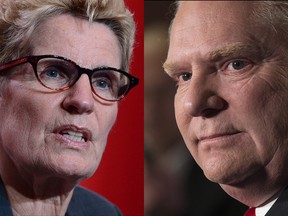 Ontario Premier Kathleen Wynne and PC Leader Doug Ford (The Canadian Press)