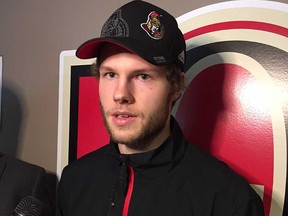 Swedish goaltender Filip Gustavsson was at the Canadian Tire Centre to take in the Senators Oilers game on Thursday, March 22, 2018. (Ken Warren/Postmedia)
