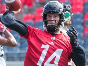 Quarterback Ryan Lindley was released by the Ottawa Redblacks on Monday.  (Wayne Cuddington/ Postmedia Network)