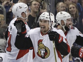 Defenceman Cody Ceci saw a big increase in his minutes with Erik Karlsson sidelined. 
(AP Photo/Chris O'Meara) TPA107