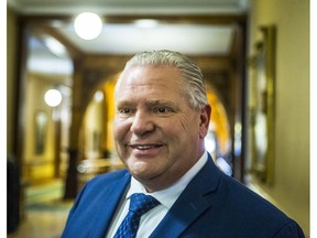 Doug Ford, leader of the PC Party of Ontario, drops by the PC Party offices in Queen's Park in Toronto, Ont. on Monday March 12, 2018. Ernest Doroszuk/Toronto Sun/Postmedia Network