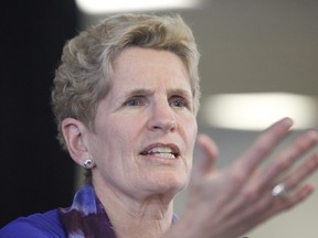 Ontario Premier Kathleen Wynne makes an announcement at CHEO in Ottawa on Thursday, March 15, 2018. (Patrick Doyle/Postmedia)