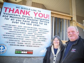 Jeff and Christine Smith's new home that was built after they lost theirs during the 2017 flood that hit Constance Bay. The couple along with the team of volunteers that built the home gathered at the new house Saturday April 21, 2018.