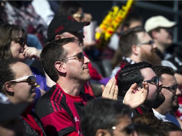 Fans got to watch the Ottawa Fury FC host the North Carolina FC in some warm sunshine at the Furry's home opener Saturday April 21, 2018 at TD Place.