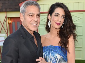 George Clooney and his wife Amal at the Premiere of Paramount Pictures' "Suburbicon" at Regency Village Theatre on October 22, 2017 in Westwood, California. (Kevin Winter/Getty Images)