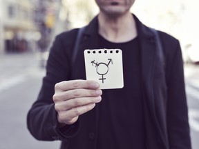 man and transgender symbol